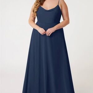 Azazie Daenerys Elegant Navy Blue Women's Bridesmaid’s Dress